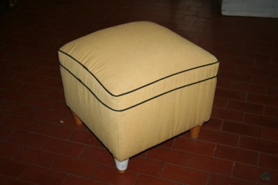 Pouf dorato anni '60